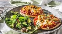 Burrata Margherita Pizzettes with Golden Corn and Shallots Burrata Margherita Pizzettes with Golden Corn and Shallots
