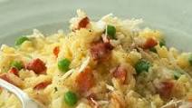 Easy risotto with bacon & peas Easy risotto with bacon & peas