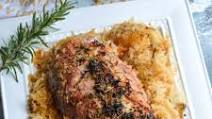 Roasted Pork Loin With Rosemary Brown Sugar Sauerkraut Roasted Pork Loin With Rosemary Brown Sugar Sauerkraut