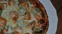 Pizza barbacoa con pollo y pimientos Pizza barbacoa con pollo y pimientos