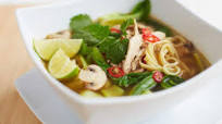 Thai pork and pak choi noodle soup Thai pork and pak choi noodle soup