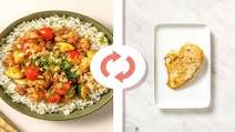 Thai Style Sweet Chili Chicken Breast with Cilantro-Lime Rice and Peanuts Thai Style Sweet Chili Chicken Breast with Cilantro-Lime Rice and Peanuts