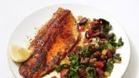 Blackened Trout with Spicy Kale Blackened Trout with Spicy Kale
