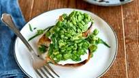 Broad bean, whipped ricotta & mint bruschetta Broad bean, whipped ricotta & mint bruschetta