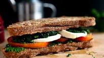 Tomato, Kale and Mozzarella Sandwich With Parsley Pesto Tomato, Kale and Mozzarella Sandwich With Parsley Pesto