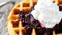 Cornmeal Waffles with Blackberry Compote Cornmeal Waffles with Blackberry Compote