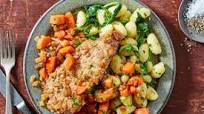 Saucy Pork Chops & Carrots with Gnocchi & Spinach Saucy Pork Chops & Carrots with Gnocchi & Spinach