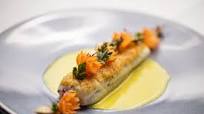 Steamed sole with a mustard crust and lemon sauce Steamed sole with a mustard crust and lemon sauce