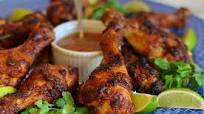 Crispy Tandoori Chicken Drumsticks with Mango Chutney