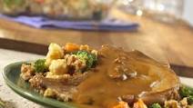 Baked Pork Chops with Garden Stuffing Baked Pork Chops with Garden Stuffing