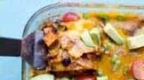 Easy Black Bean and Sweet Potato Enchilada Bake (meatless, GF) Easy Black Bean and Sweet Potato Enchilada Bake (meatless, GF)