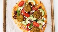 Greek Salad and Falafel Naan Greek Salad and Falafel Naan
