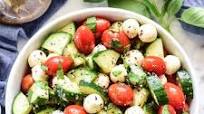 Cucumber Caprese Salad Cucumber Caprese Salad