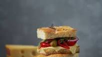 The Tasty Veggie Foccacia Melt with Jarlsberg® The Tasty Veggie Foccacia Melt with Jarlsberg®