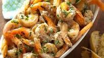 Charcoaled Shrimp in Asiago Caesar Sauce Charcoaled Shrimp in Asiago Caesar Sauce