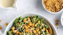 Kale Caesar Salad with Crispy Chickpea Croutons Kale Caesar Salad with Crispy Chickpea Croutons