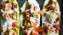 Pulled Pork Stuffed Zucchini Boats Pulled Pork Stuffed Zucchini Boats