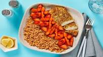 Mozzarella & Herb Chicken with Roasted Carrots & Buttery Couscous Mozzarella & Herb Chicken with Roasted Carrots & Buttery Couscous