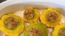 Stuffed Scalloped (Patty Pan) Squash Stuffed Scalloped (Patty Pan) Squash