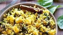 Palak Pulao With Paneer (Spinach Rice With Cottage Cheese) Palak Pulao With Paneer (Spinach Rice With Cottage Cheese)