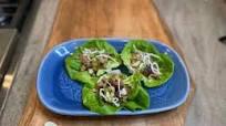 Ground Pork, Water Chestnuts and Crispy Noodle Lettuce Cups Ground Pork, Water Chestnuts and Crispy Noodle Lettuce Cups