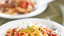 Mexican Beef Bake with Cilantro-Lime Cream Mexican Beef Bake with Cilantro-Lime Cream