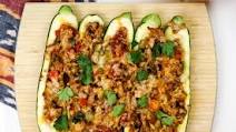 Turkey Fajita Stuffed Zucchini Boats Turkey Fajita Stuffed Zucchini Boats