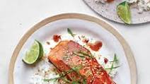Miso-Glazed Salmon With Sushi Rice Recipe Miso-Glazed Salmon With Sushi Rice Recipe