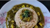 Palak paneer with jeera rice !! Palak paneer with jeera rice !!