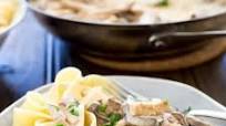Pork Stroganoff with Buttered Noodles Pork Stroganoff with Buttered Noodles