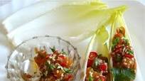 Salmon tartare asian style with chicon Salmon tartare asian style with chicon