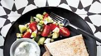 Spanakopita quesadillas with Greek salad Spanakopita quesadillas with Greek salad
