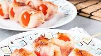Bacon-Wrapped Tomato Skewers Bacon-Wrapped Tomato Skewers