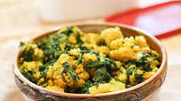 Palak Gobi Sabzi Recipe (Indian Style Cauliflower with Spinach) Palak Gobi Sabzi Recipe (Indian Style Cauliflower with Spinach)