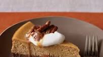 Pumpkin Cheesecake with Pecan Praline Topping Pumpkin Cheesecake with Pecan Praline Topping