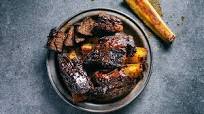 Sticky beef short ribs with bourbon-laced barbecue sauce Sticky beef short ribs with bourbon-laced barbecue sauce
