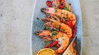 Tiger prawns with garlic, chilli and lemon Tiger prawns with garlic, chilli and lemon