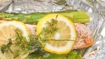 Foil Baked Salmon with Asparagus Foil Baked Salmon with Asparagus