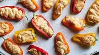 Hummus-Stuffed Peppers Hummus-Stuffed Peppers