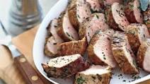 Pan-Seared Pork Tenderloin with Rhubarb Compote Pan-Seared Pork Tenderloin with Rhubarb Compote