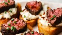 Burrata and Steak Crostini Burrata and Steak Crostini