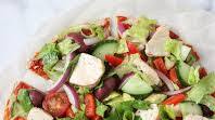 Loaded Greek Chicken Salad Pizza Loaded Greek Chicken Salad Pizza