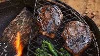 Grilled Berkshire Pork Chops with Thai Black Mustard Glaze Grilled Berkshire Pork Chops with Thai Black Mustard Glaze