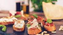 Bruschetta and antipasti crostini Bruschetta and antipasti crostini