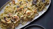 Salted Egg Yolk Seafood Pasta with Black Truffle Salted Egg Yolk Seafood Pasta with Black Truffle