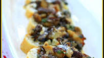 Shiitake, Capers and Anchovy Bruschetta Shiitake, Capers and Anchovy Bruschetta