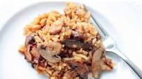 YUMMY BAKED RICE WITH BEEF CONSOMMÉ AND MUSHROOMS YUMMY BAKED RICE WITH BEEF CONSOMMÉ AND MUSHROOMS