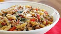 Pasta with Italian Chicken Sausage, Peppers and Escarole Pasta with Italian Chicken Sausage, Peppers and Escarole