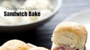 Cheesy Ham and Garlic Sandwich Bake Cheesy Ham and Garlic Sandwich Bake