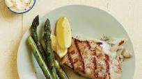Buttery Lemon Grilled Fish on Grilled Asparagus Buttery Lemon Grilled Fish on Grilled Asparagus